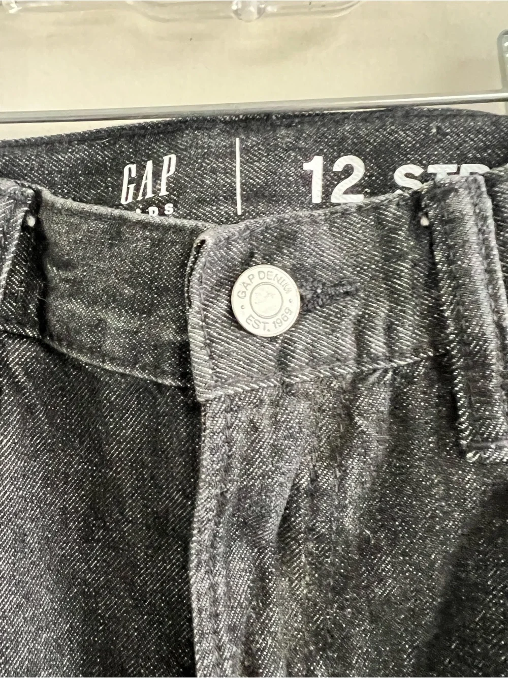 Gap NWT Boys black wash jeans size 12